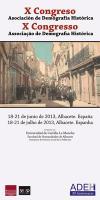 X Congreso Asociación de Demografía Histórica (ADEH): "Seminario de Historia Soc