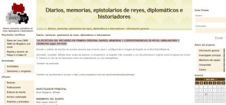 Diarios, memorias, epistolarios de reyes, diplomáticos e historiadores