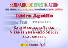 Seminario de investigación "Luces y sombras de las métricas en la evaluación de publicaciones científicas"