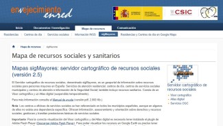 sigMAYORES. Servidor cartográfico de recursos sociales